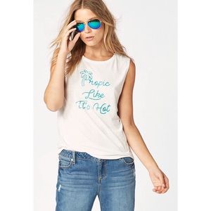 JUSTFAB x BETCHES Tropic Tank Top NWT